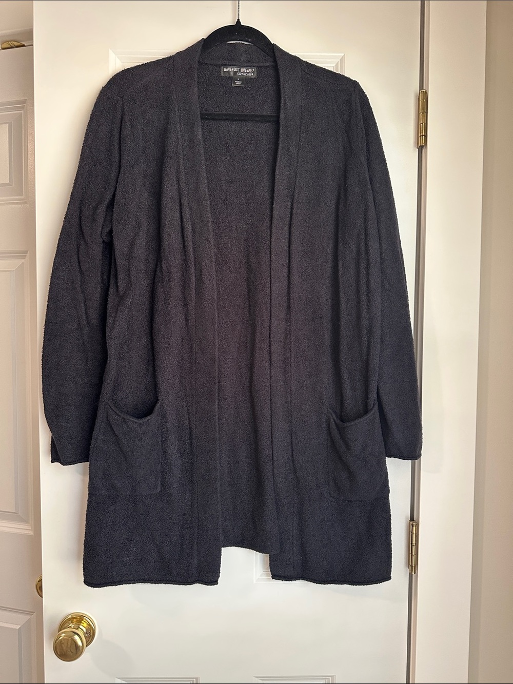 Barefoot Dreams Open-Front Cardigan Sweater - Charcoal